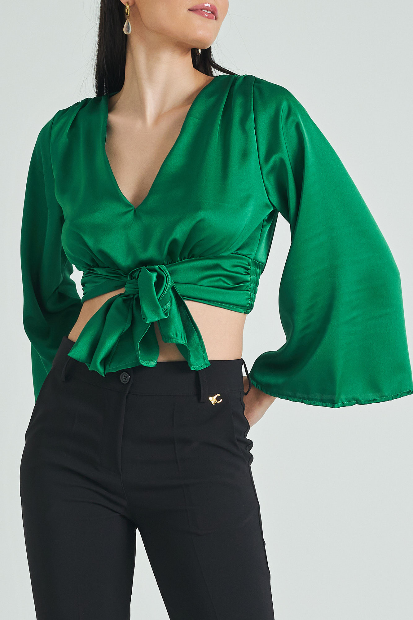 Picture of Satin top with knot
