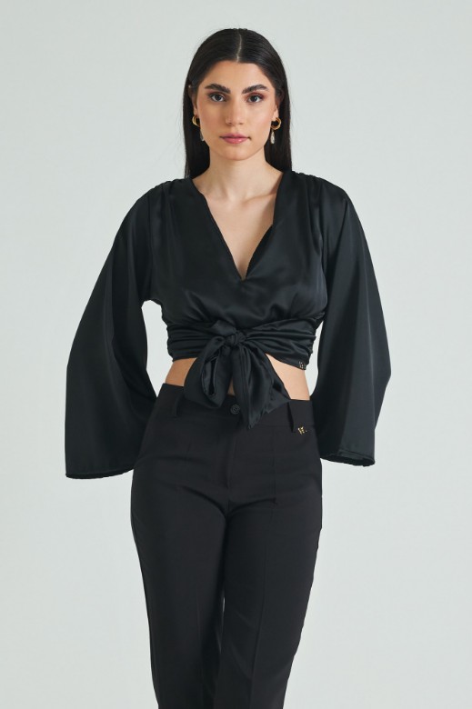 Picture of Satin top with knot
