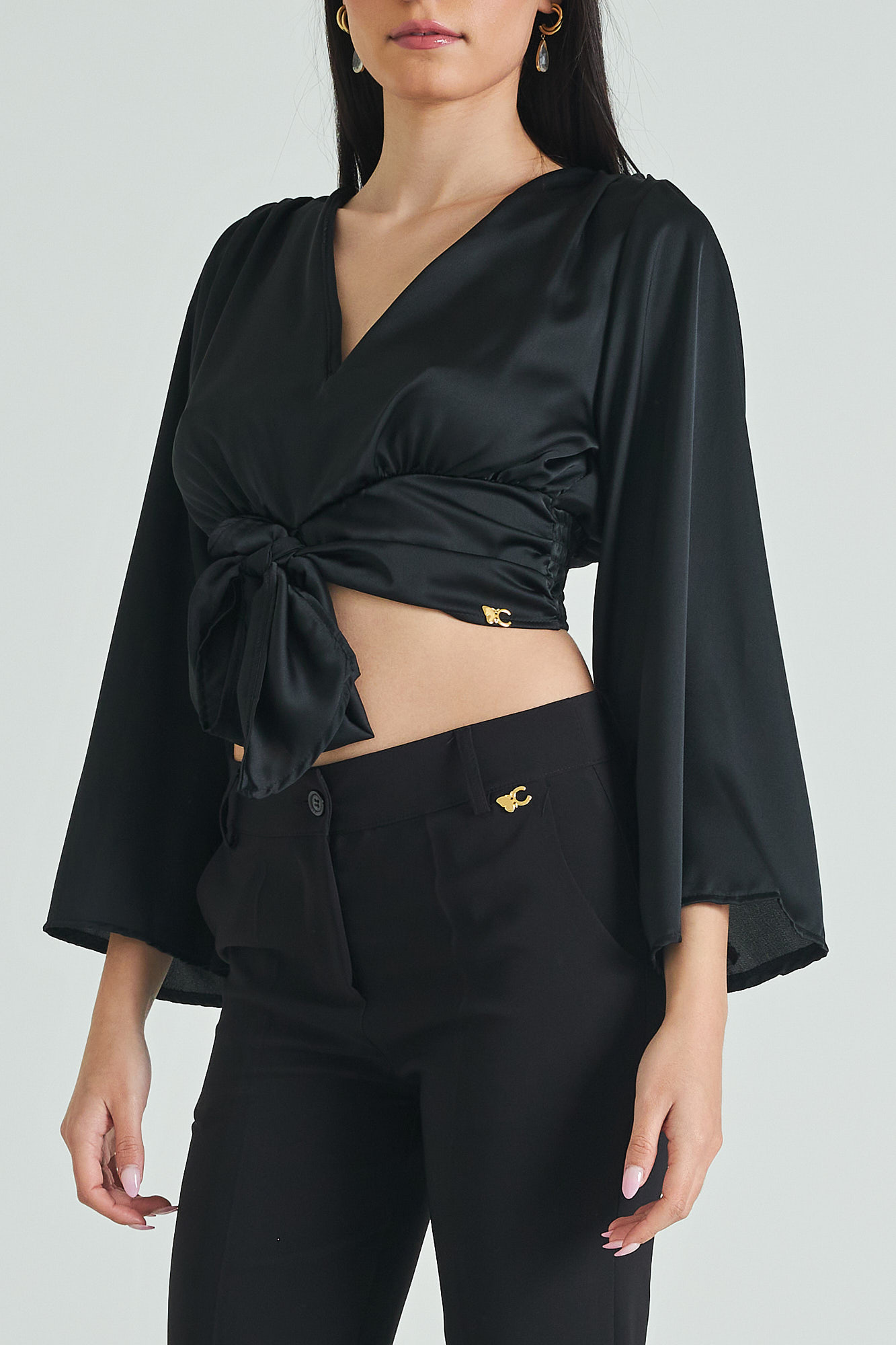 Picture of Satin top with knot