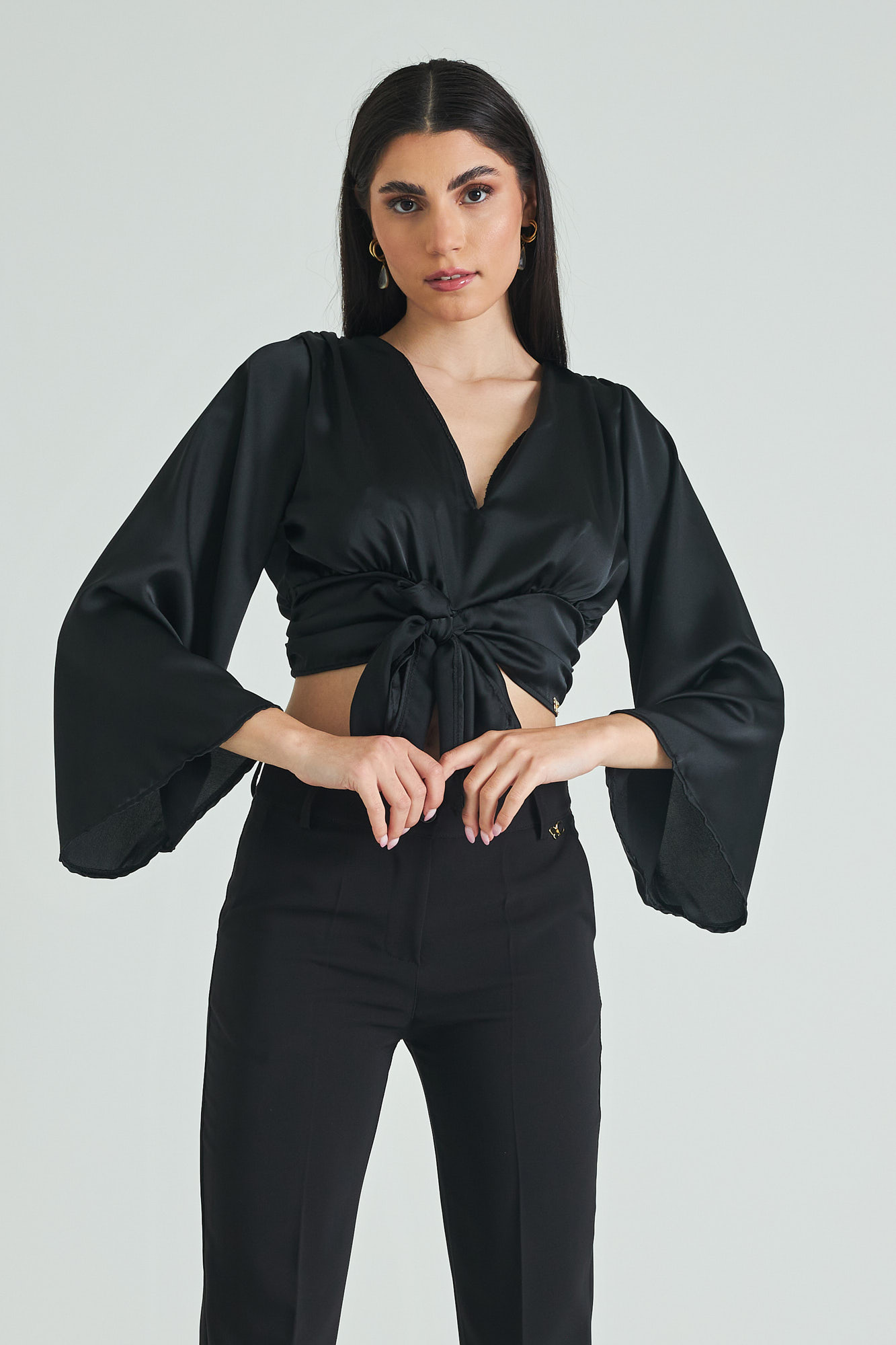 Picture of Satin top with knot