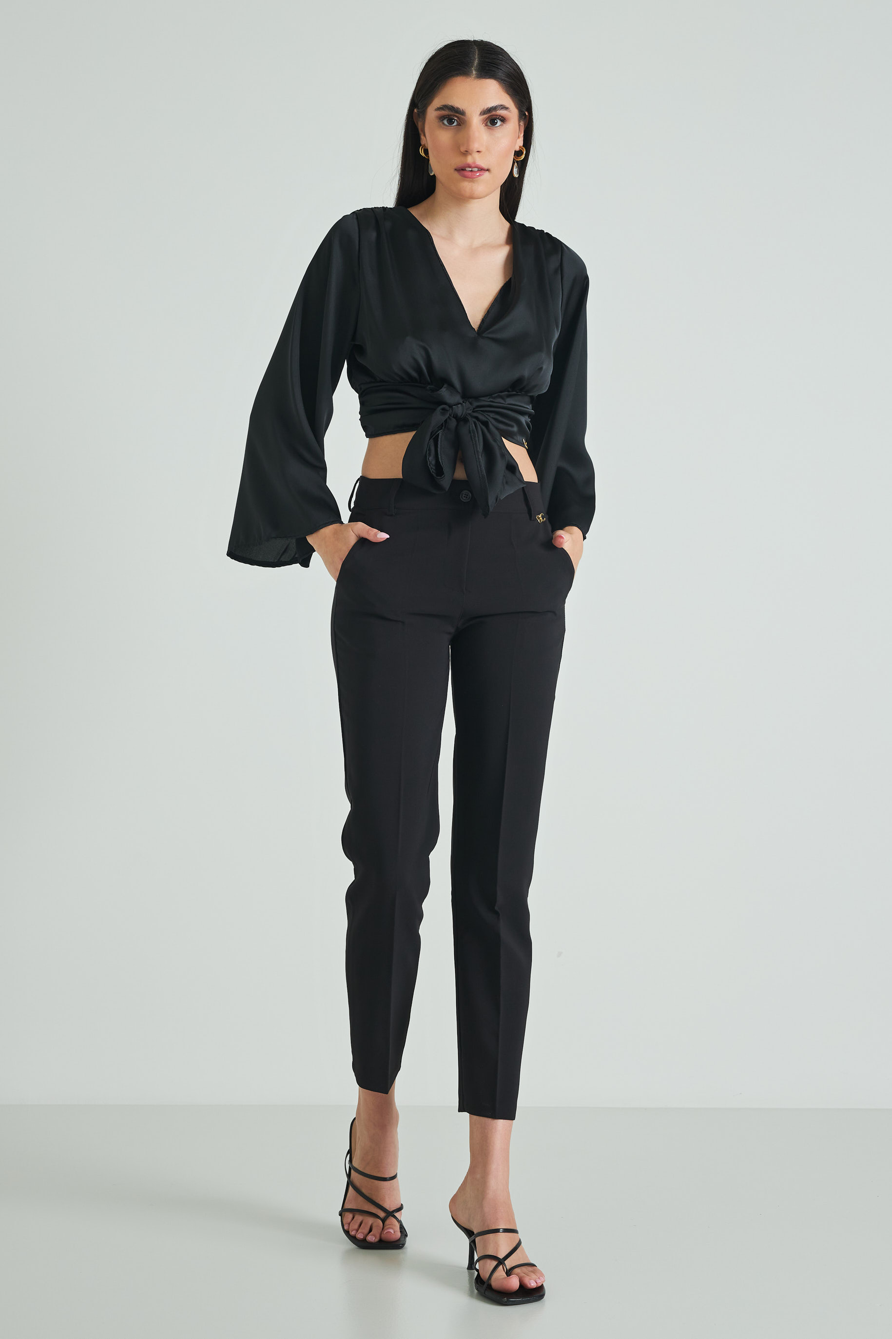 Picture of Satin top with knot