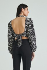 Picture of Backless zebra top