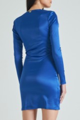 Picture of Padded satin mini dress