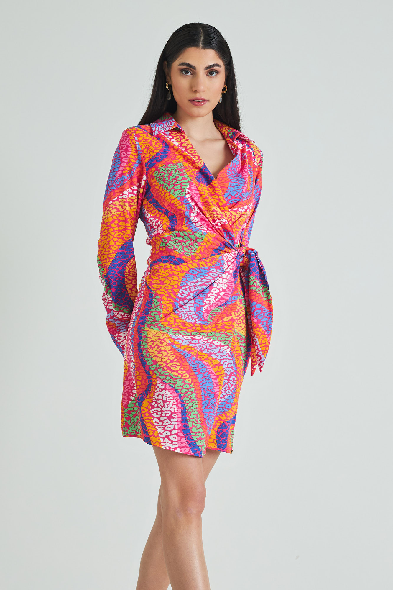 Picture of Printed wrap dress