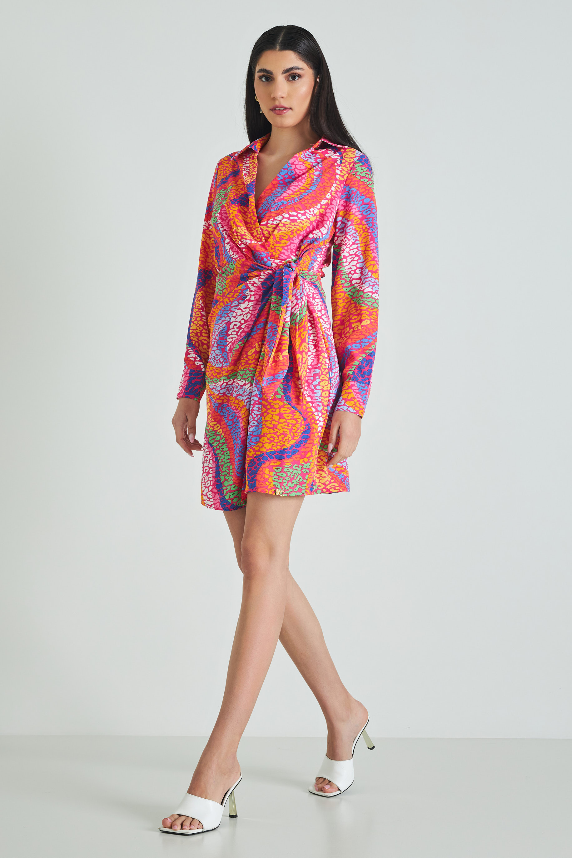 Picture of Printed wrap dress