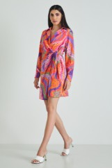 Picture of Printed wrap dress