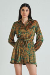 Picture of Printed dress with belt