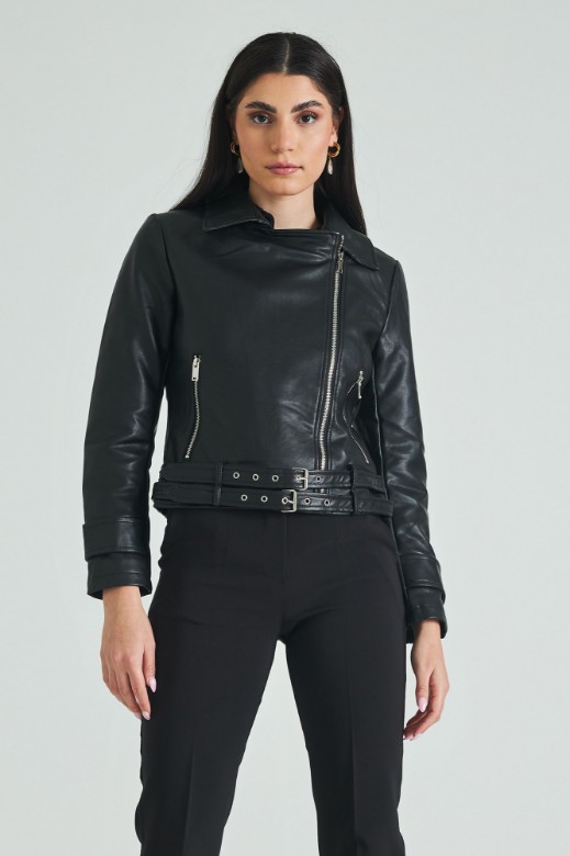 Picture of Belted biker jacket