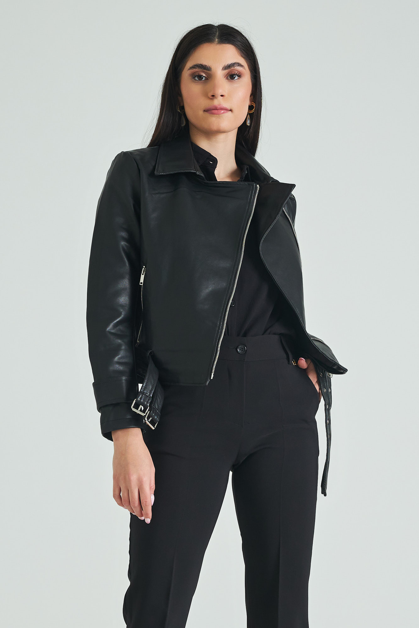 Picture of Belted biker jacket