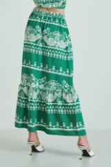 Picture of Printed ruffled maxi skirt