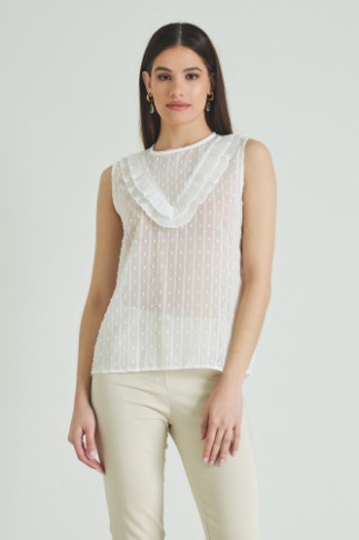 Εικόνα της Μπλούζα chiffon με βολάν