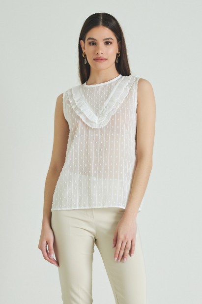Picture of Chiffon blouse with ruffles
