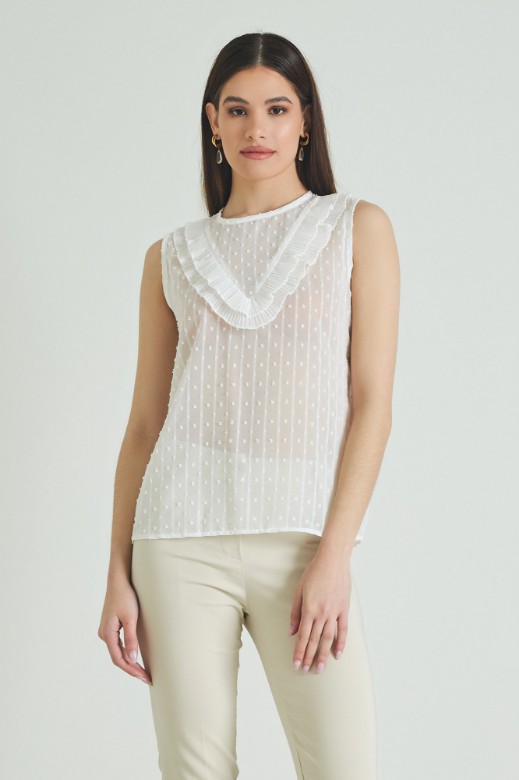 Εικόνα της Μπλούζα chiffon με βολάν
