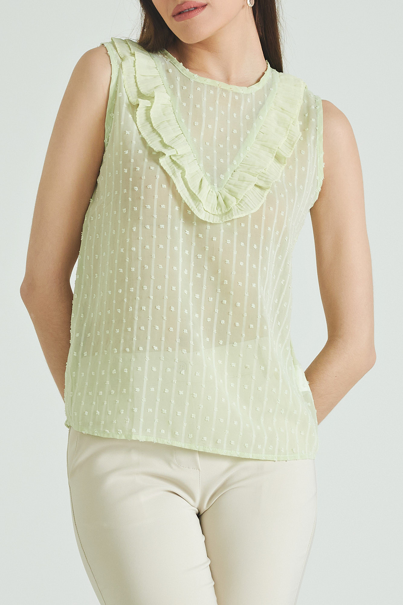 Picture of Chiffon blouse with ruffles