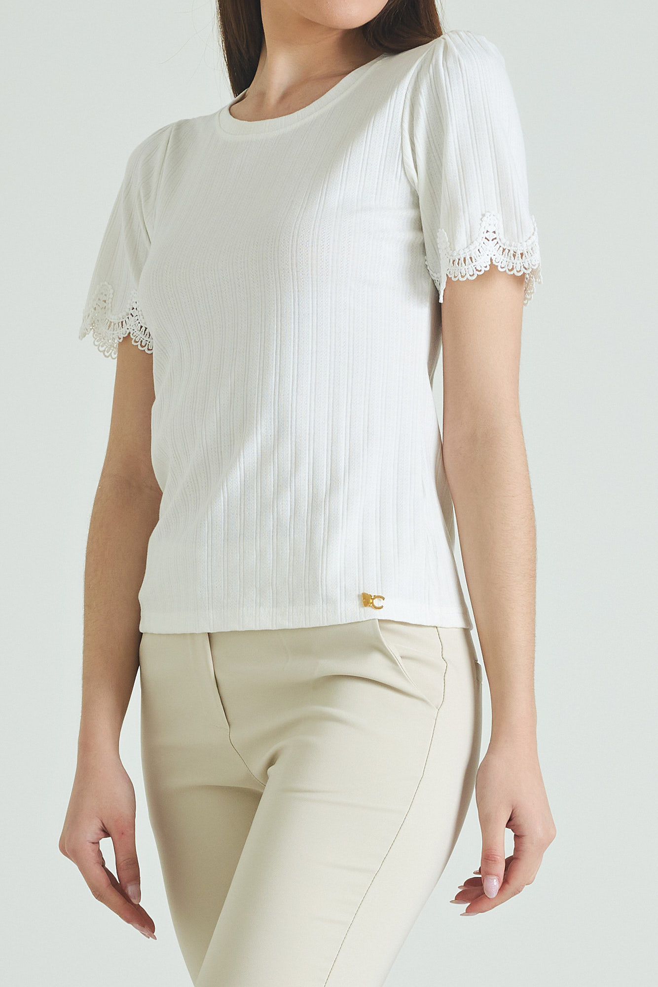 Picture of Textured blouse lace detail