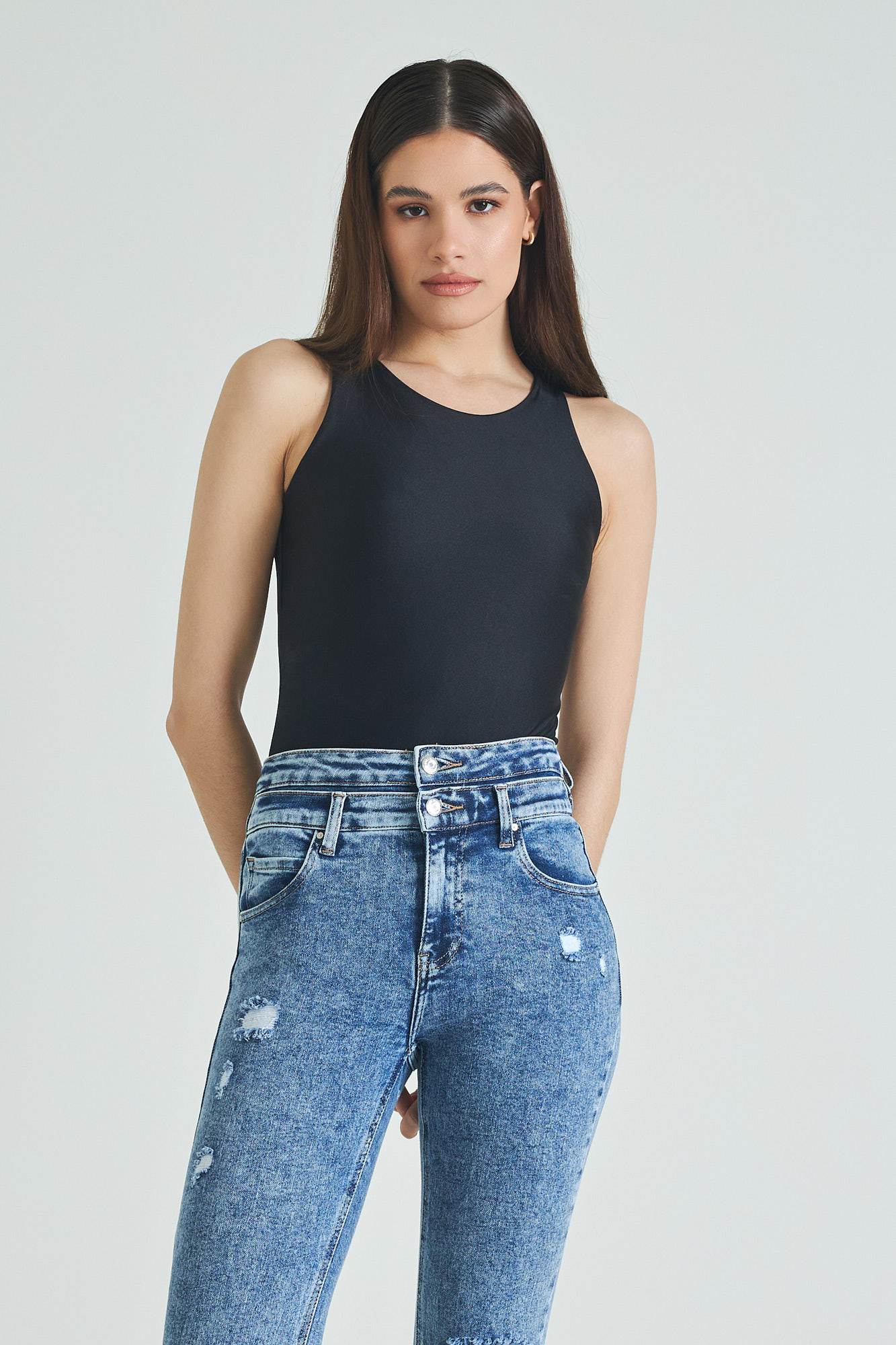 Picture of Highwaisted jeans with double button