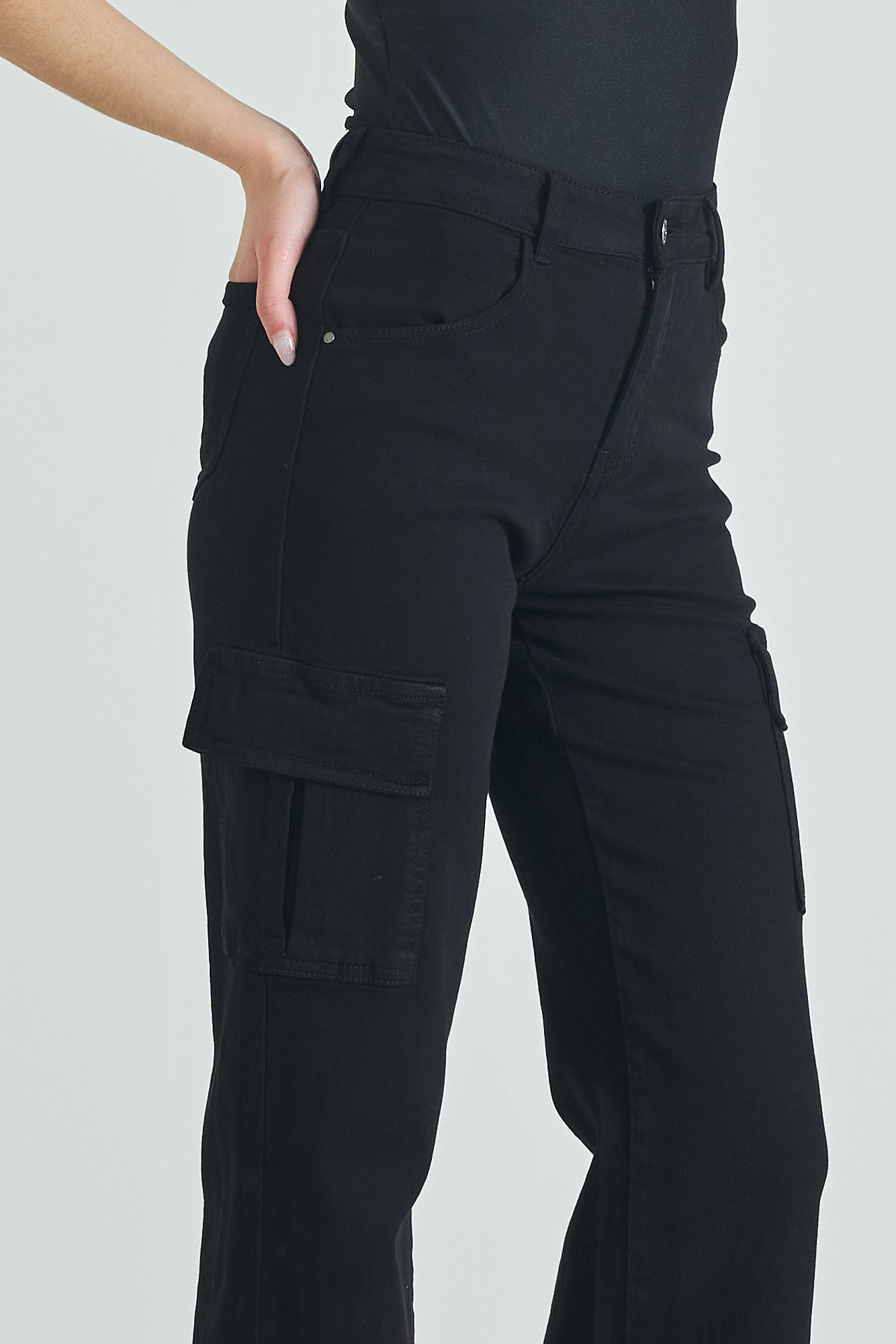 Picture of Soft denim cargo pants