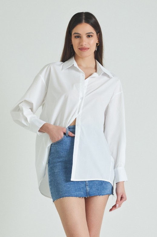 Oversized shirt WHITE | Womens Clothes Cento Fashion