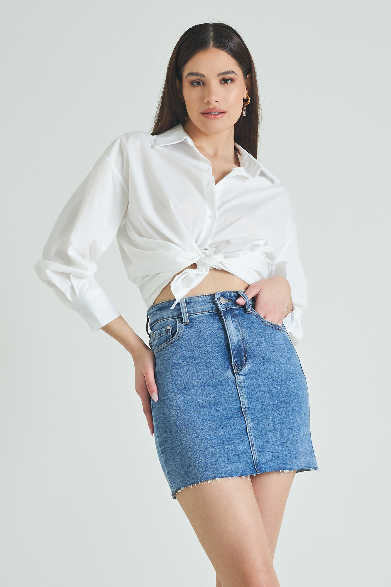 Oversized shirt WHITE | Womens Clothes Cento Fashion