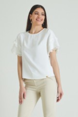 Picture of Ruffled satin blouse