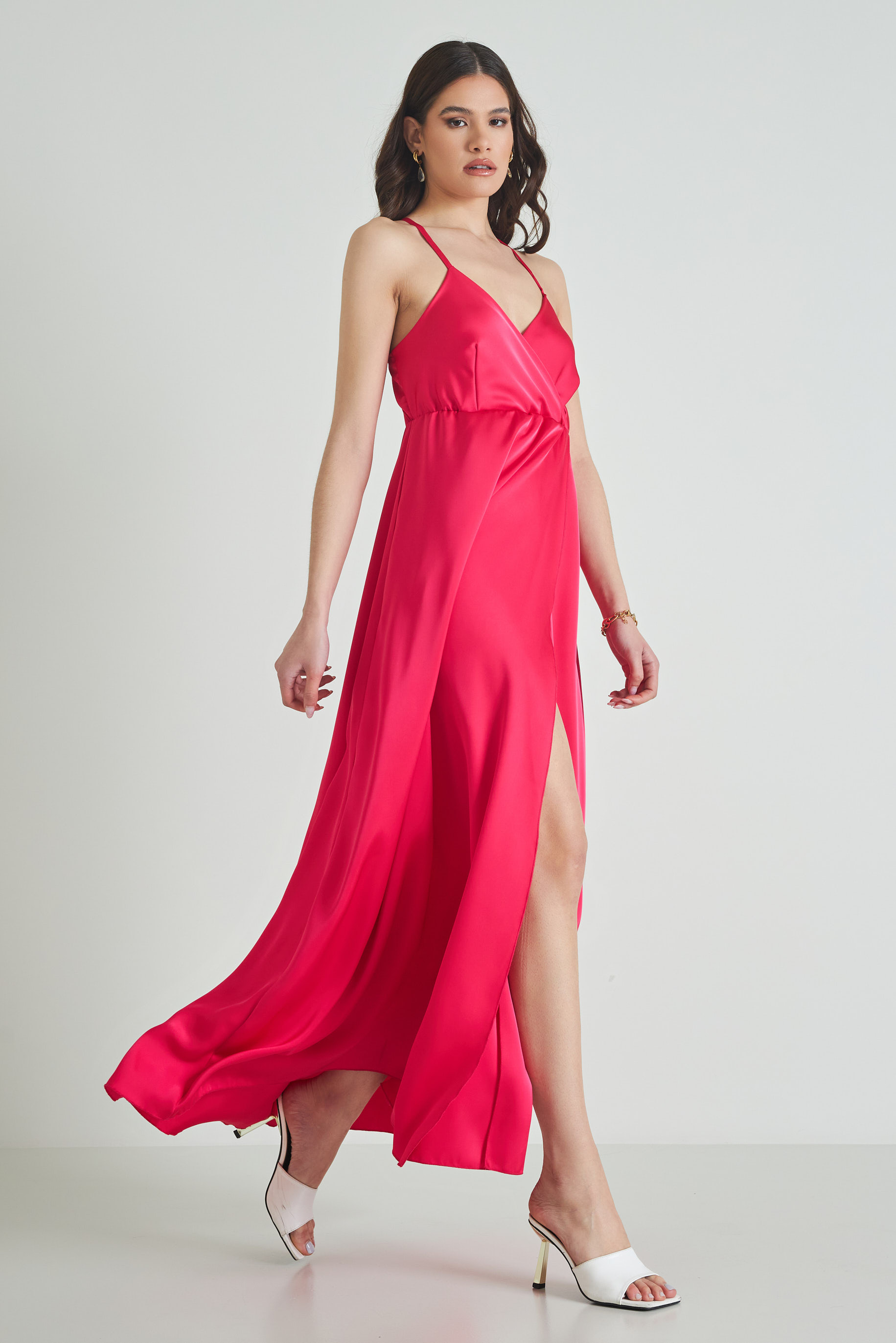 Picture of Split satin dress