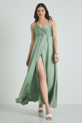 Picture of Split satin dress