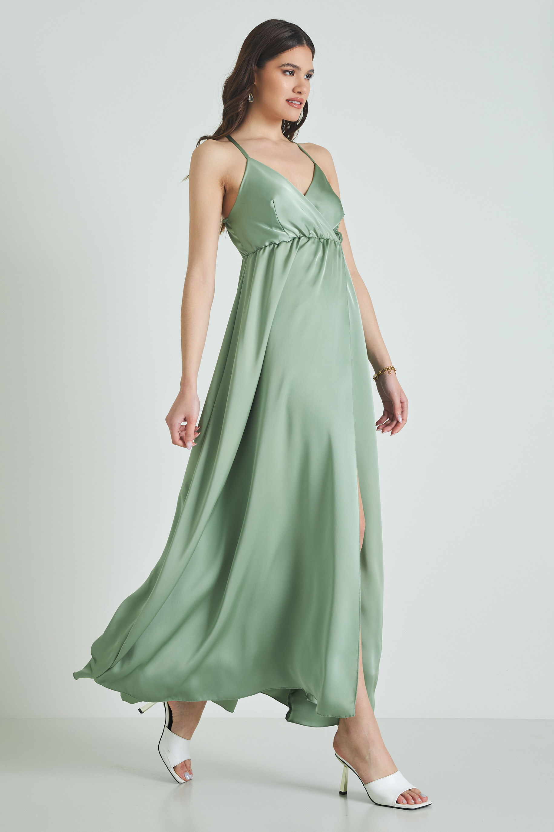 Picture of Split satin dress