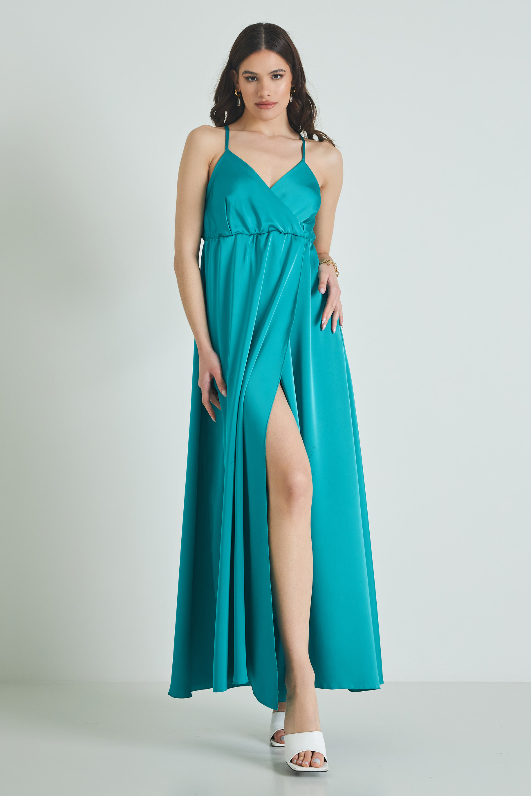 Picture of Split satin dress