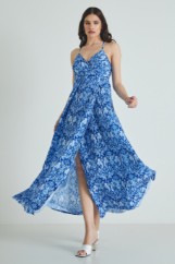 Picture of Printed satin dress