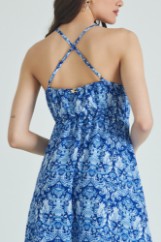 Picture of Printed satin dress