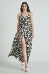 Picture of Printed satin dress