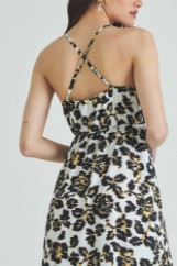 Picture of Printed satin dress