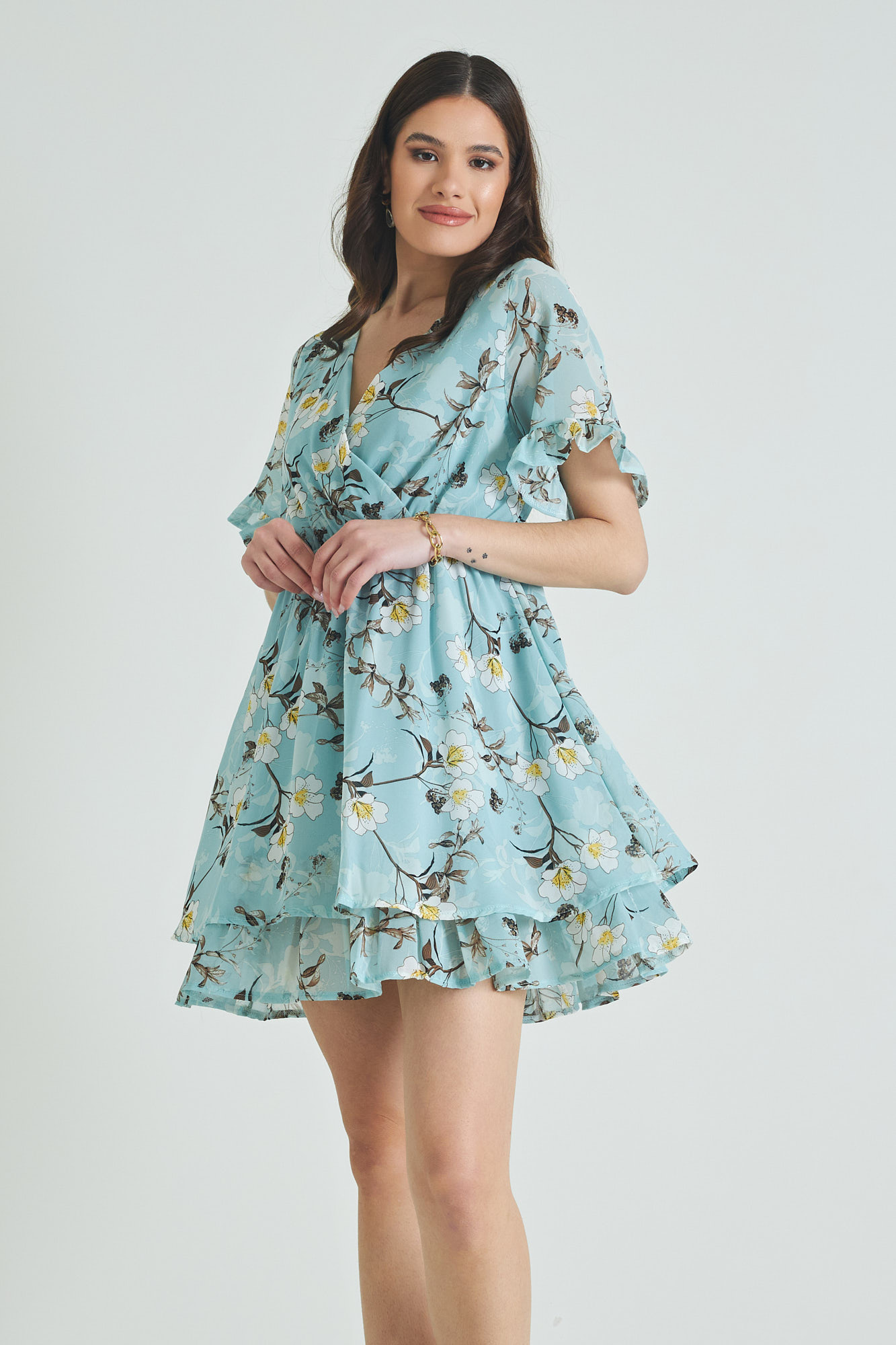 Picture of Ruffled chiffon dress