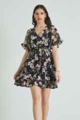 Picture of Ruffled chiffon dress