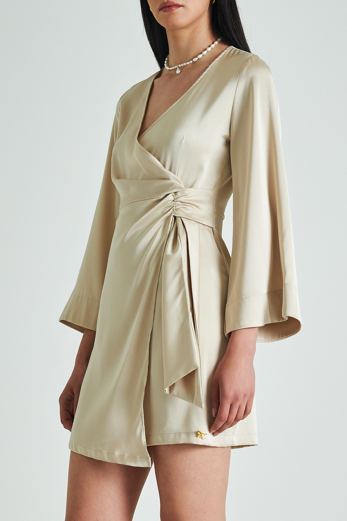 Mini wide sleeve dress