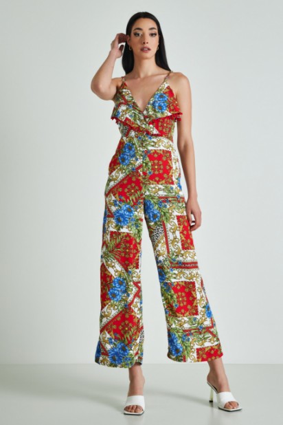 Picture of Printed ruffled jumpsuit