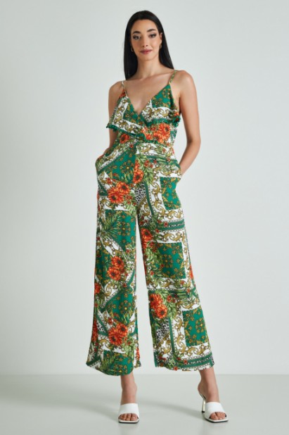 Picture of Printed ruffled jumpsuit