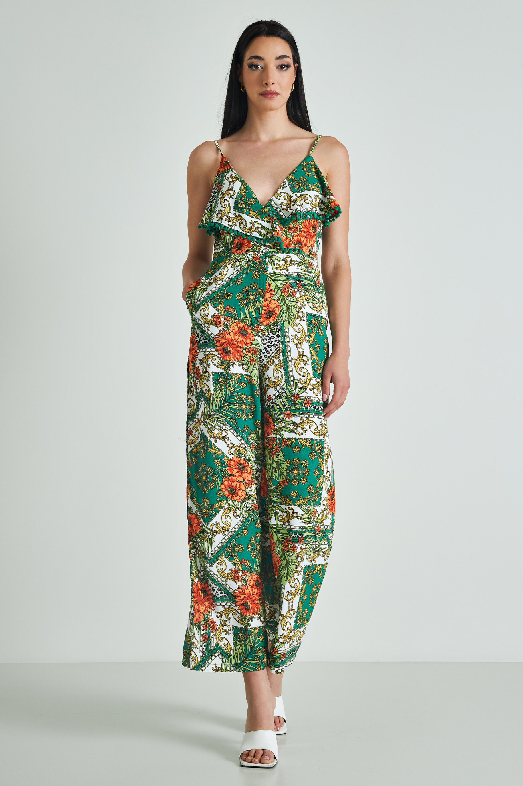 Picture of Printed ruffled jumpsuit