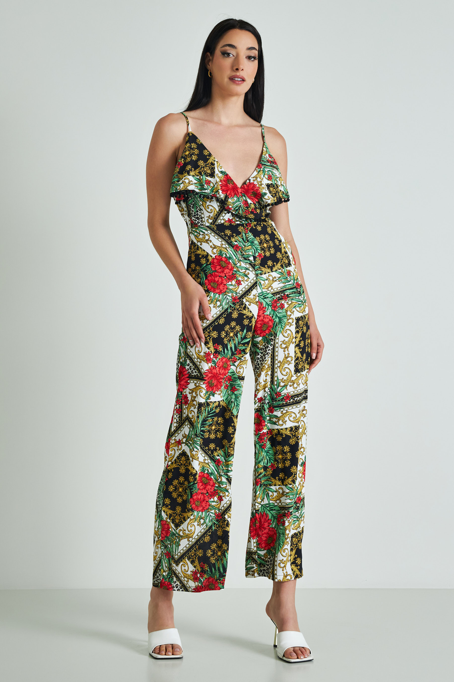 Picture of Printed ruffled jumpsuit