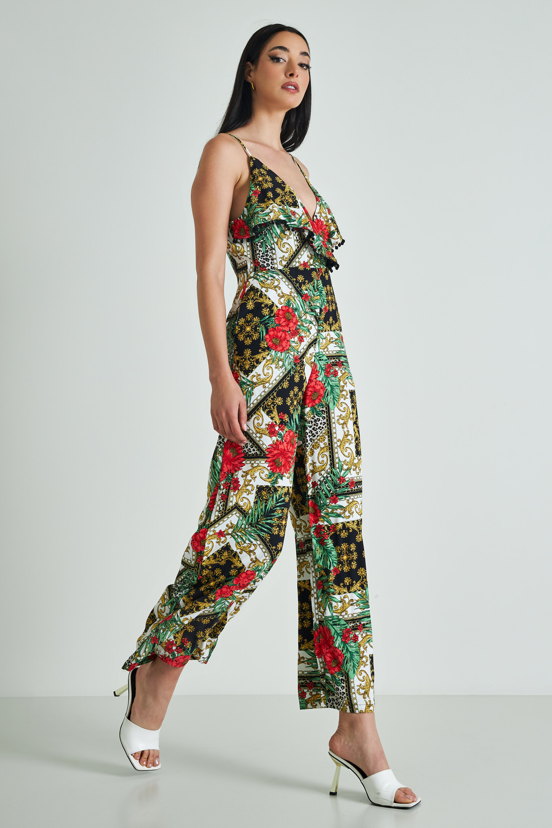 Picture of Printed ruffled jumpsuit