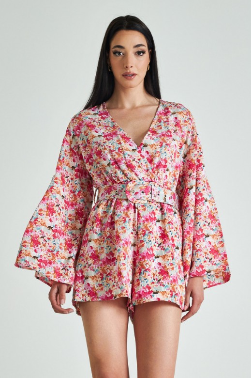 Picture of Belted wide sleeve playsuit