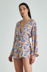 Picture of Belted wide sleeve playsuit