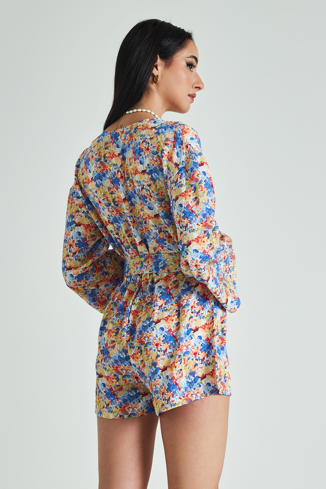 Picture of Belted wide sleeve playsuit