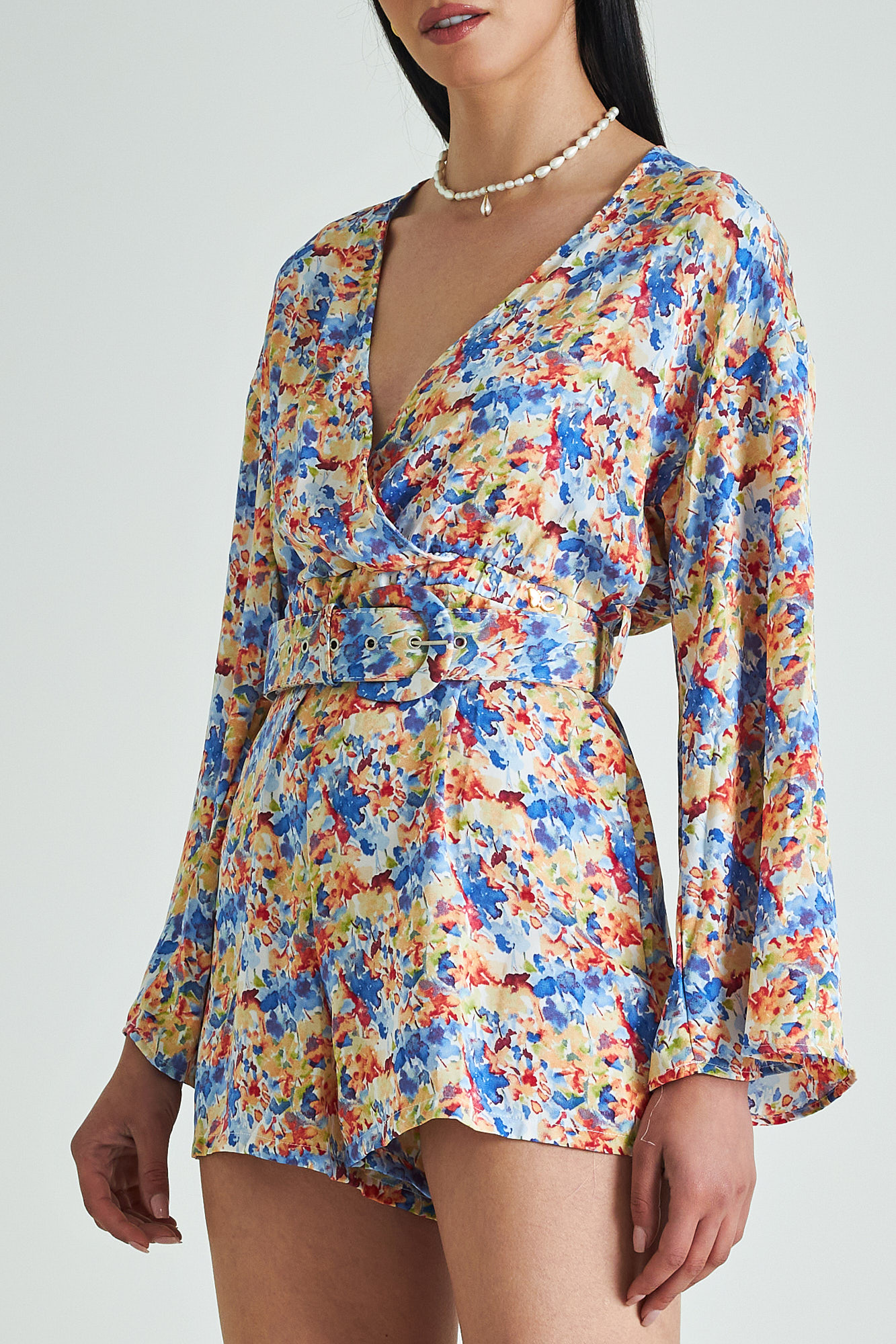 Picture of Belted wide sleeve playsuit