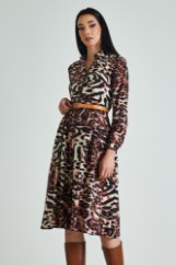 Picture of Maxi shirt belted dress