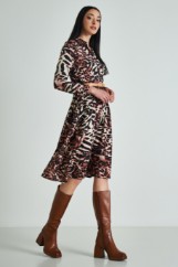 Εικόνα της Φόρεμα semizie με ζώνη