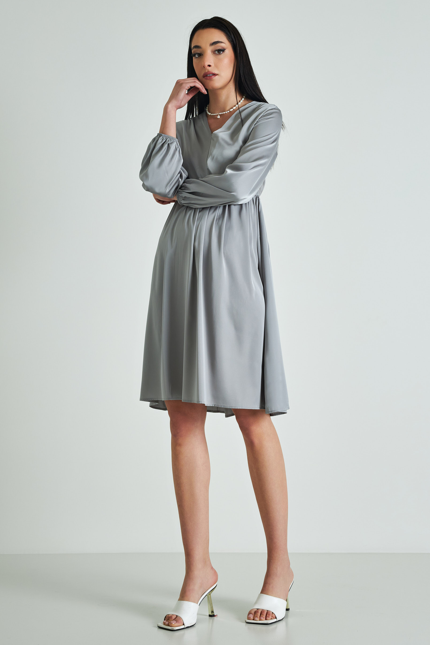 Picture of Midi satin dress