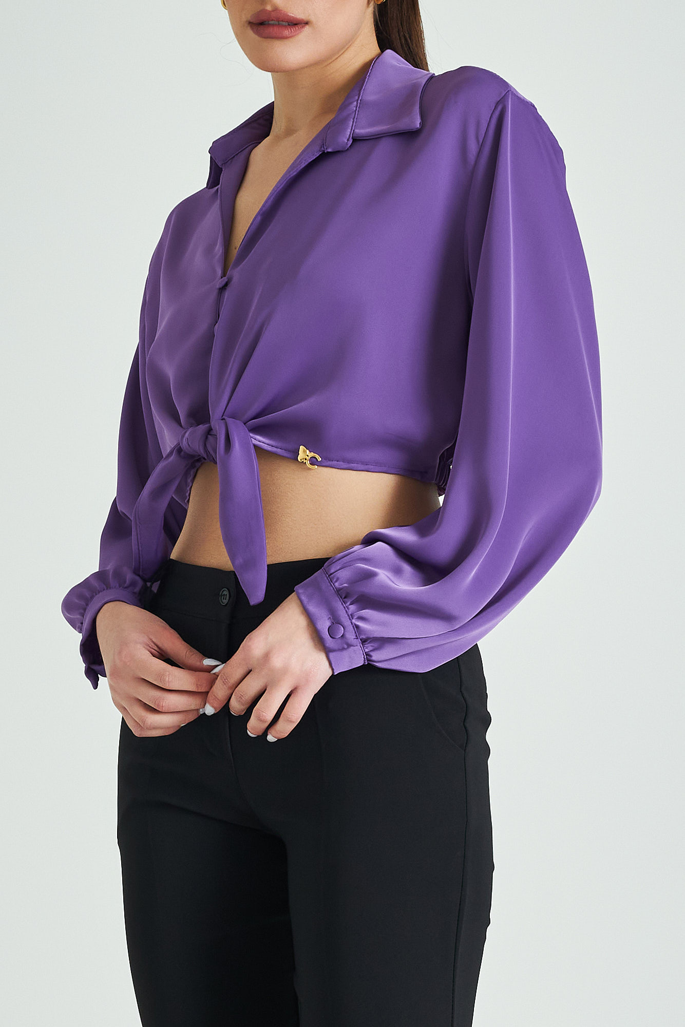 Picture of Satin top with buttons