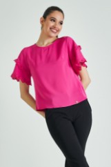 Picture of Ruffled satin blouse