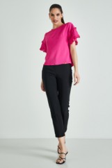 Picture of Ruffled satin blouse